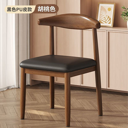 Dining table and chair combination, small apartment, household rectangular table and chairs, commercial breakfast shop dining table and chairs, fast food restaurant, iron horn chair
