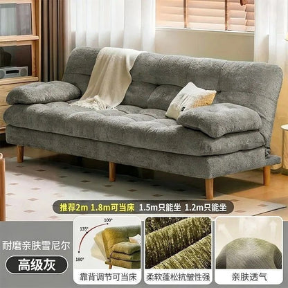 Multifunctional sofa bed, small apartment living room, new model, modern minimalist rental room, foldable sofa bed, integrated and dual-use