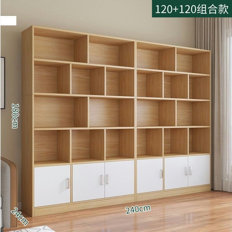 Home floor-standing bookshelf living room storage open storage cabinet office document freely combined cubital cabinet