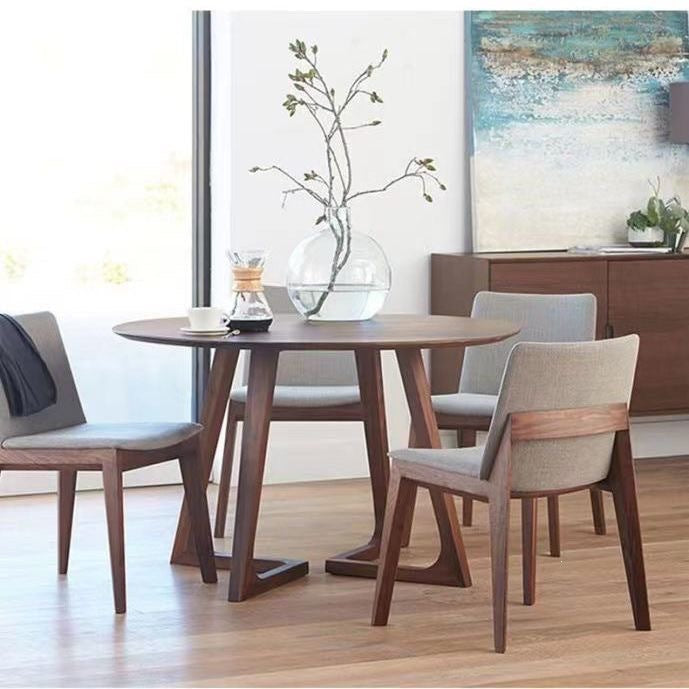 Nordic light luxury solid wood dining table, home leisure balcony small table, Hiroshima chair combination, café reception and negotiation table