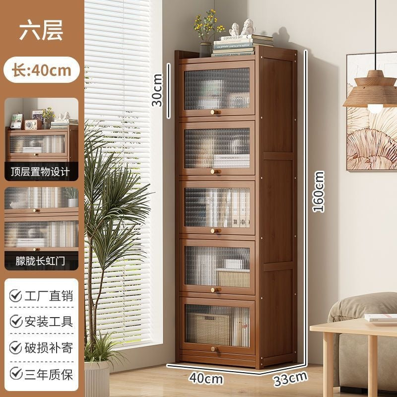 Nanzhu Bookshelf, Floor-standing Storage Rack, Bookcase, Home Living Room Simple Student Storage Cabinet, Storage Cabinet