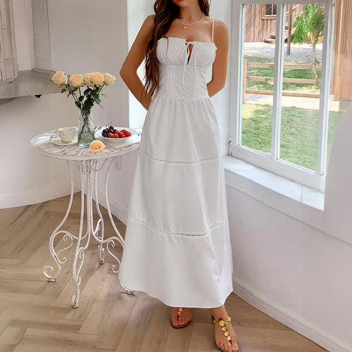 Pear Daisy casual vacation sling maxi dress for women, lightweight spring and summer clothing, comfortable and stylish for warm weather.