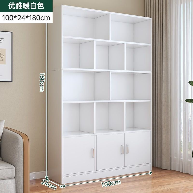 Home floor-standing bookshelf living room storage open storage cabinet office document freely combined cubital cabinet