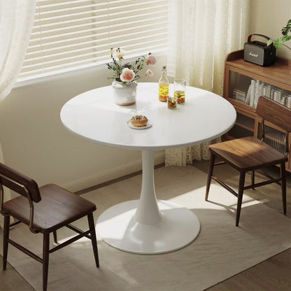 Vintage-style small round table, Nordic living room, small coffee table, small apartment balcony, European-style tulip round negotiation table