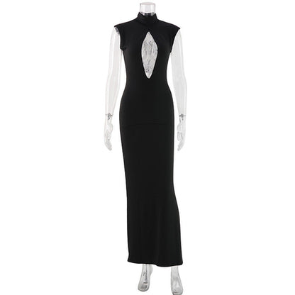 Black fashionable slim fit women&