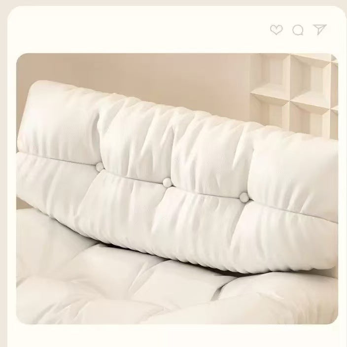 Cloud sofa, modern and simple living room, small household apartment, double leisure, light luxury, Internet celebrity cream style fabric sofa