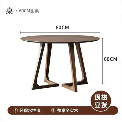 Nordic light luxury solid wood dining table, home leisure balcony small table, Hiroshima chair combination, café reception and negotiation table