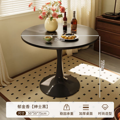 Light luxury modern negotiation table and chair combination, café, milk tea shop, reception round table, home internet-famous minimalist dining table