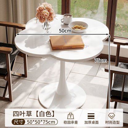 Light luxury modern negotiation table and chair combination, café, milk tea shop, reception round table, home internet-famous minimalist dining table