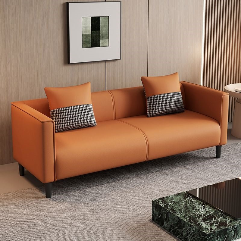 New living room sofa, minimalist modern tech fabric sofa, beauty salon rental small unit cat paw leather sofa