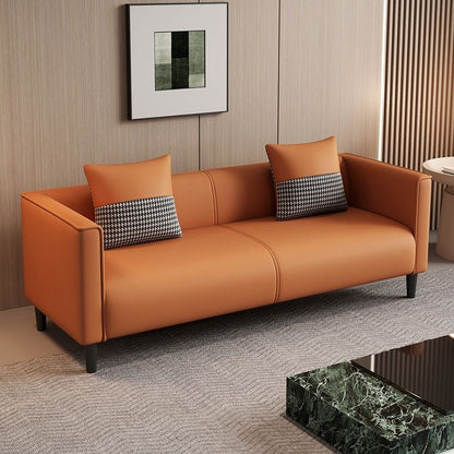 New living room sofa, minimalist modern tech fabric sofa, beauty salon rental small unit cat paw leather sofa