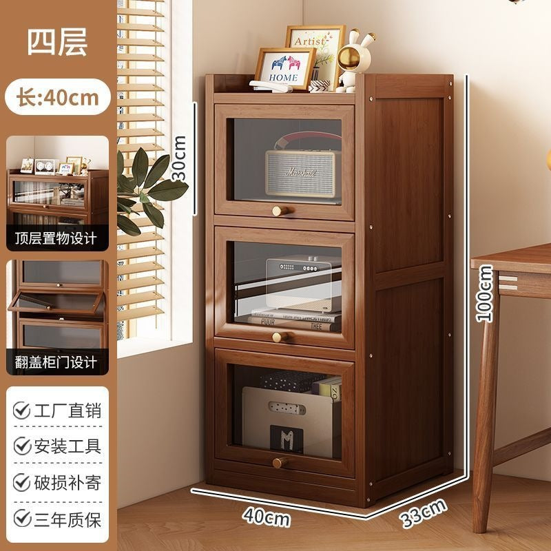 Nanzhu Bookshelf, Floor-standing Storage Rack, Bookcase, Home Living Room Simple Student Storage Cabinet, Storage Cabinet