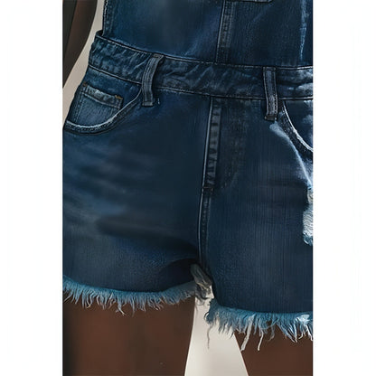 Carmine Juneberry DenimDare™ casual suspender jeans with distressed detailing and classic five-pocket design.