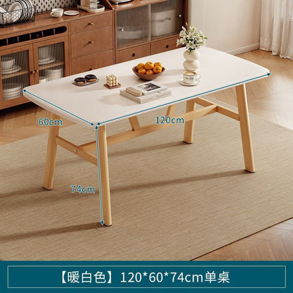 Dining table and chair combination, small apartment, household rectangular table and chairs, commercial breakfast shop dining table and chairs, fast food restaurant, iron horn chair