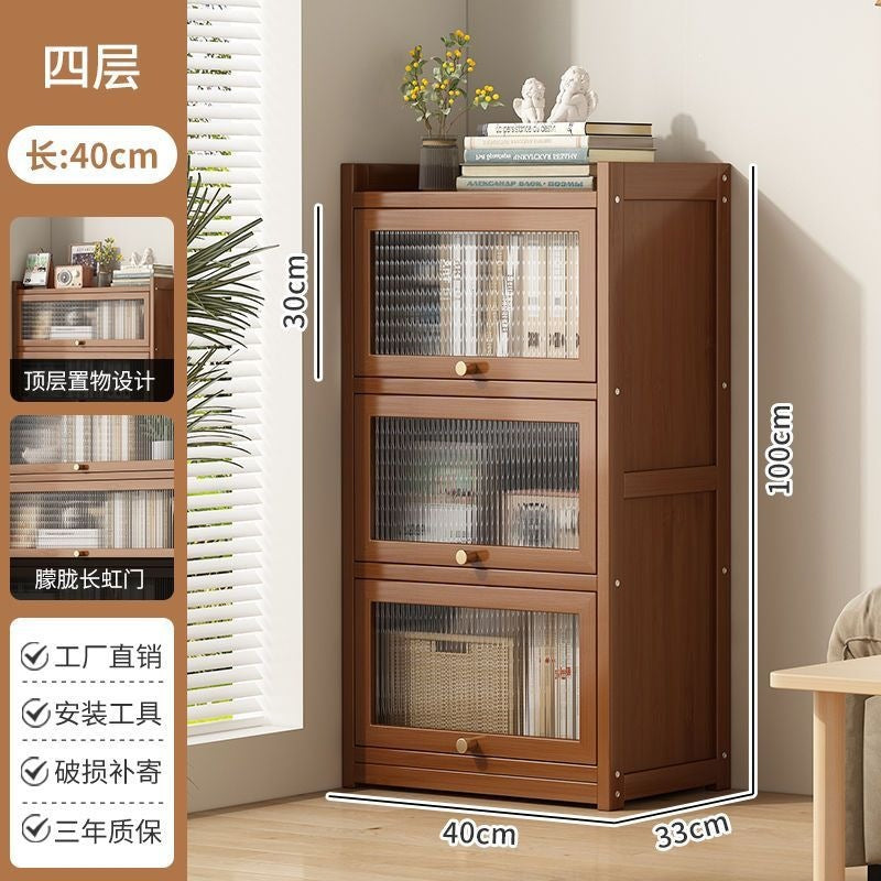 Nanzhu Bookshelf, Floor-standing Storage Rack, Bookcase, Home Living Room Simple Student Storage Cabinet, Storage Cabinet