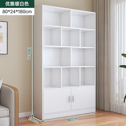 Home floor-standing bookshelf living room storage open storage cabinet office document freely combined cubital cabinet