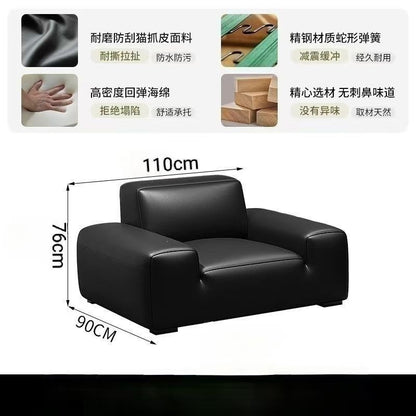 Daheiniu sofa living room sofa, light luxury modern minimalist sofa, cat-flawed leather sofa, living room office sofa