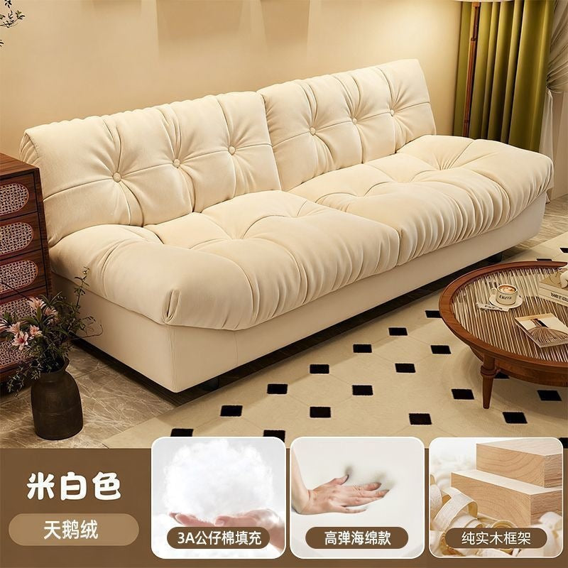 Yunduo sofa small apartment for home use, two-person internet-famous fully renovated rental apartment, straight row 2026 fabric sofa living room