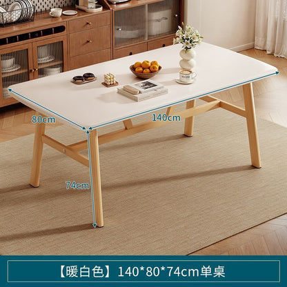 Dining table and chair combination, small apartment, household rectangular table and chairs, commercial breakfast shop dining table and chairs, fast food restaurant, iron horn chair
