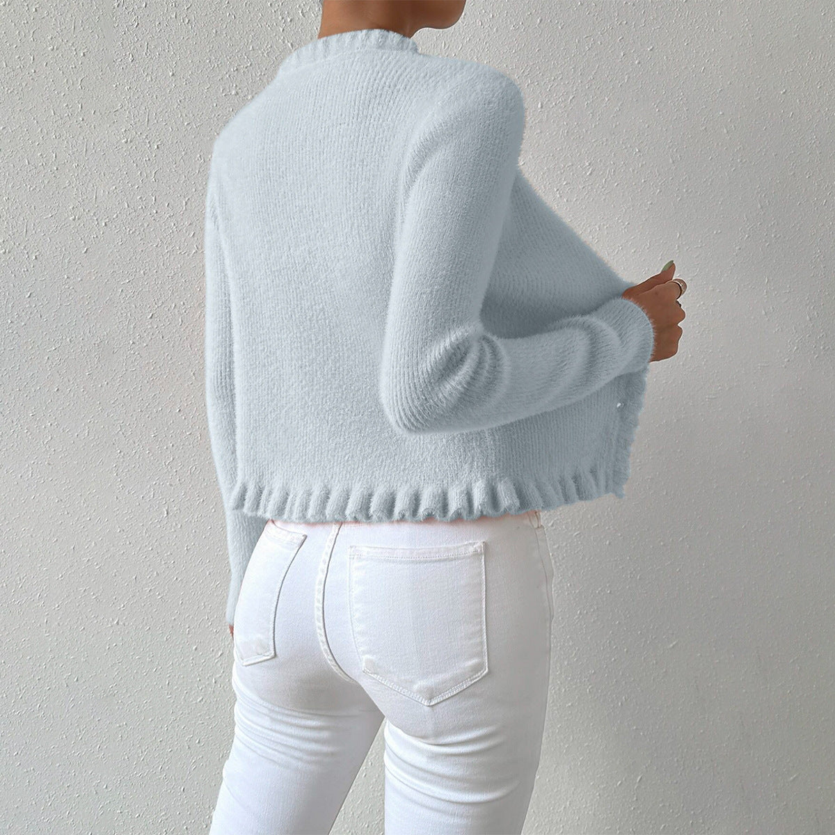 Carmine Juneberry Pearl Embrace Cardigan in soft knit, featuring pearl accents and a cozy fit, from the Haute Edition 25 collection.