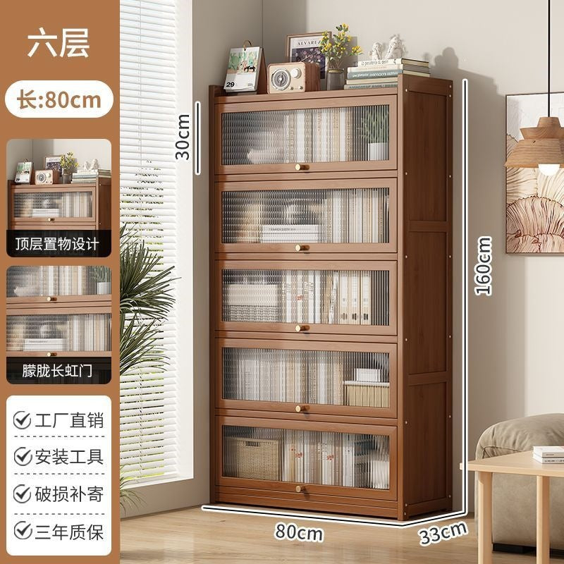 Nanzhu Bookshelf, Floor-standing Storage Rack, Bookcase, Home Living Room Simple Student Storage Cabinet, Storage Cabinet