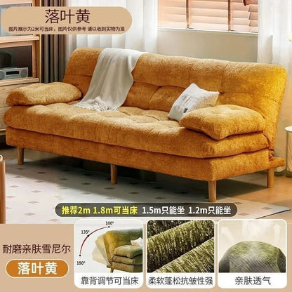 Multifunctional sofa bed, small apartment living room, new model, modern minimalist rental room, foldable sofa bed, integrated and dual-use