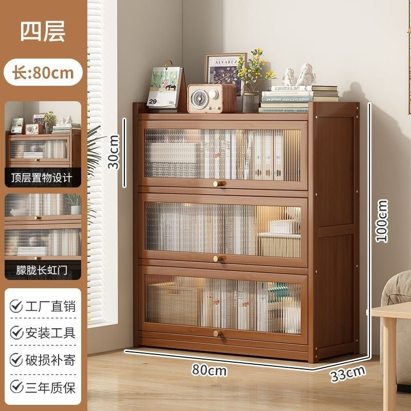Nanzhu Bookshelf, Floor-standing Storage Rack, Bookcase, Home Living Room Simple Student Storage Cabinet, Storage Cabinet