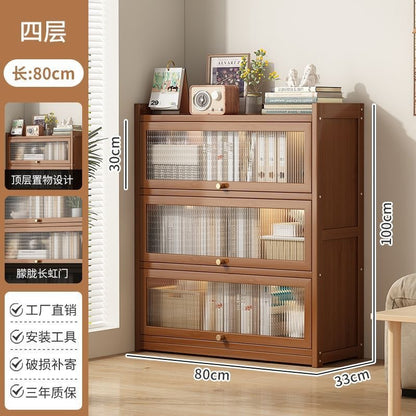 Nanzhu Bookshelf, Floor-standing Storage Rack, Bookcase, Home Living Room Simple Student Storage Cabinet, Storage Cabinet