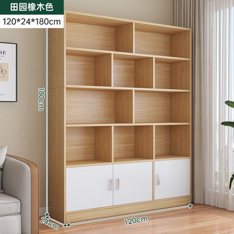 Home floor-standing bookshelf living room storage open storage cabinet office document freely combined cubital cabinet
