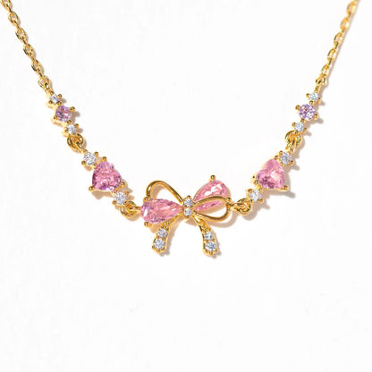 Rose Sand Brier love bow bracelet for women featuring a delicate bow design on a stylish jewelry piece.