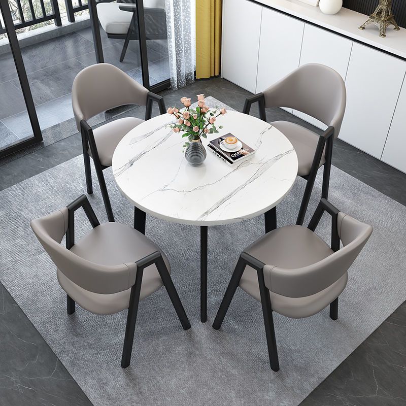 Negotiating table and chair combination, store, commercial reception, small round table, seating area, simple and casual, one table and four chairs, dining table