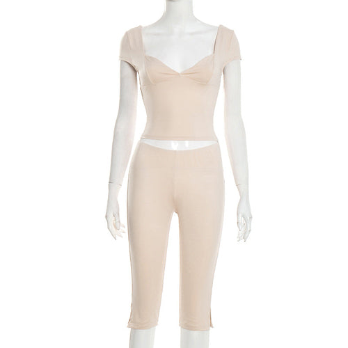 Women’s lightweight spring summer sexy tight backless short top by Pear Daisy, featuring a low collar and stylish design.