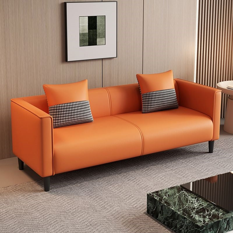 New living room sofa, minimalist modern tech fabric sofa, beauty salon rental small unit cat paw leather sofa