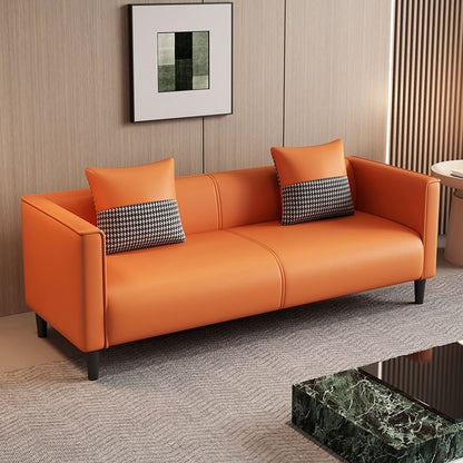 New living room sofa, minimalist modern tech fabric sofa, beauty salon rental small unit cat paw leather sofa