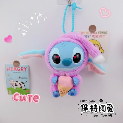Vinyl Stitch Keychain Pendant from Rose Sand Brier featuring a sleepy design, made of colorful vinyl material.