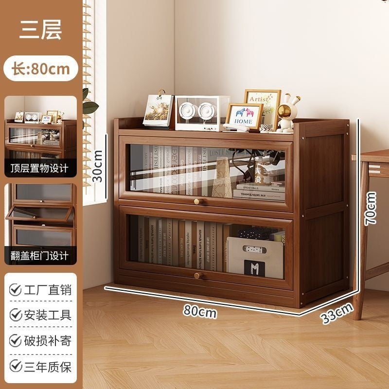 Nanzhu Bookshelf, Floor-standing Storage Rack, Bookcase, Home Living Room Simple Student Storage Cabinet, Storage Cabinet