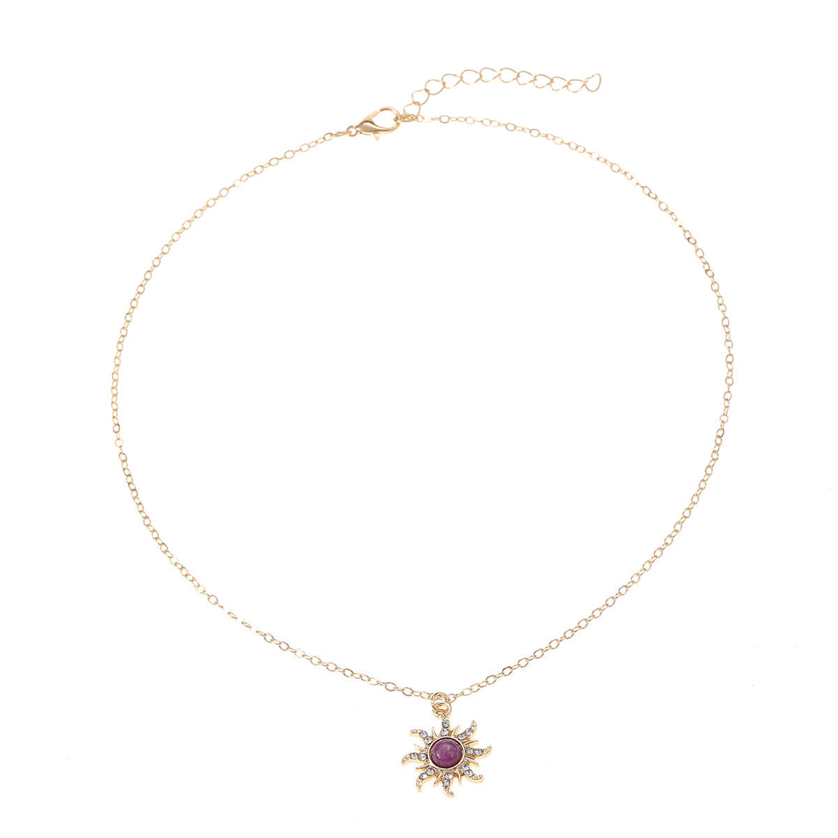 Wholesale European and American retro sunflower jewelry set with necklace and accessories by Rose Sand Brier