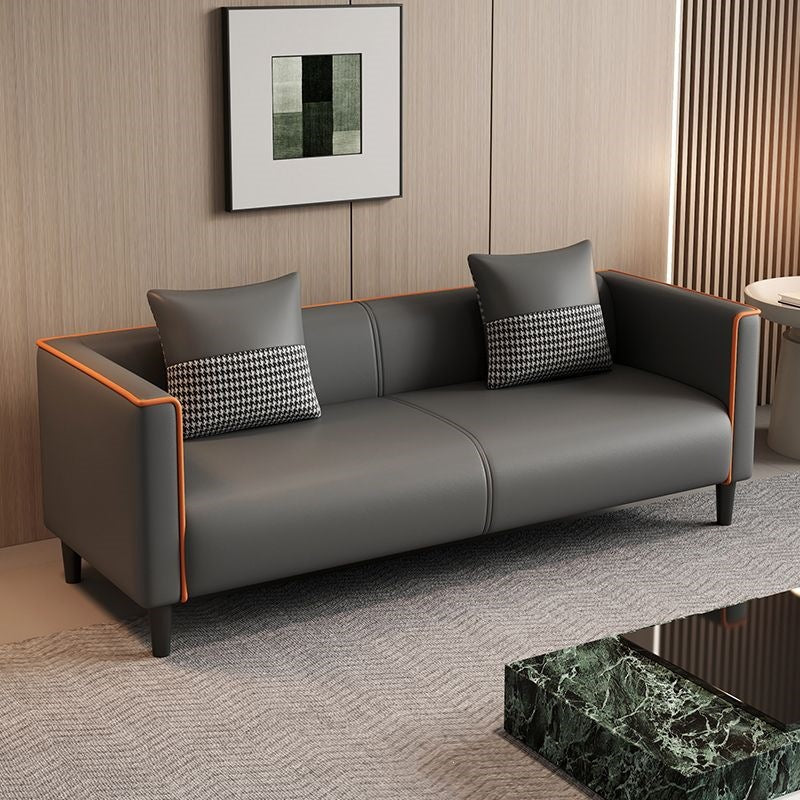 New living room sofa, minimalist modern tech fabric sofa, beauty salon rental small unit cat paw leather sofa