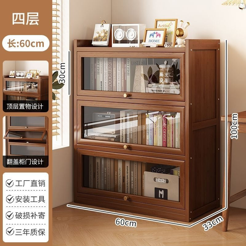 Nanzhu Bookshelf, Floor-standing Storage Rack, Bookcase, Home Living Room Simple Student Storage Cabinet, Storage Cabinet