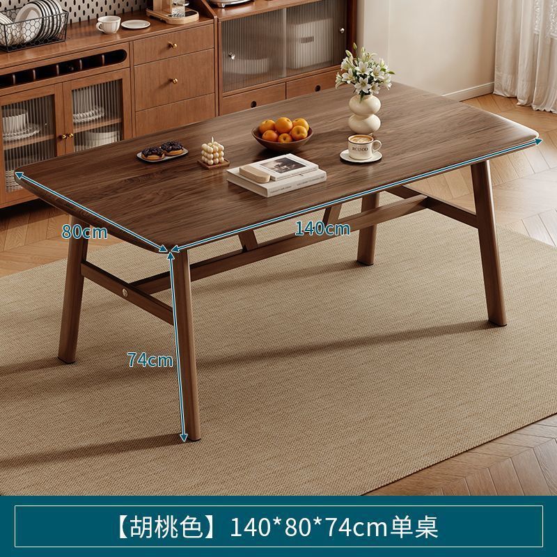 Dining table and chair combination, small apartment, household rectangular table and chairs, commercial breakfast shop dining table and chairs, fast food restaurant, iron horn chair