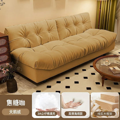 Yunduo sofa small apartment for home use, two-person internet-famous fully renovated rental apartment, straight row 2026 fabric sofa living room