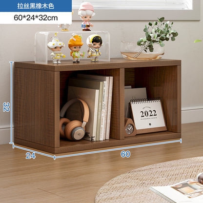 Carefully selected simple bookshelf low cabinet, small apartment living room, large capacity floor-standing INS style long strip storage cabinet against the wall and balcony