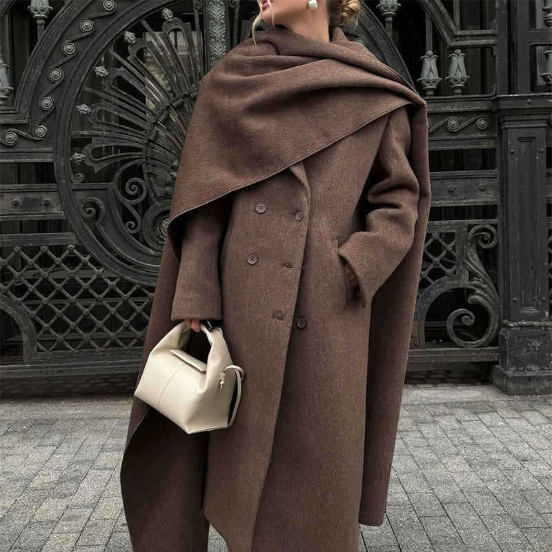 Carmine Juneberry Urban Drape Wool Coat, 25 Edition, stylish jacket with a tailored fit and classic design in neutral tones.