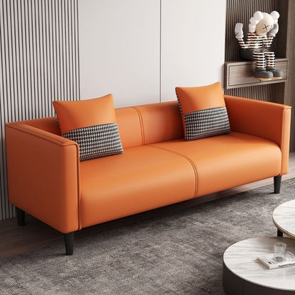 New living room sofa, minimalist modern tech fabric sofa, beauty salon rental small unit cat paw leather sofa