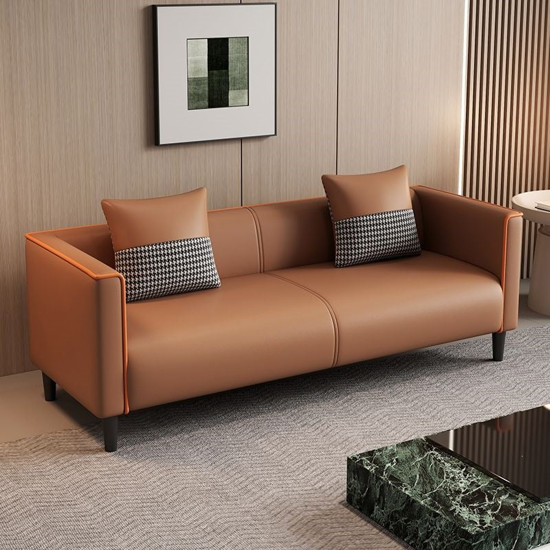 New living room sofa, minimalist modern tech fabric sofa, beauty salon rental small unit cat paw leather sofa