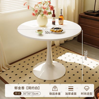 Light luxury modern negotiation table and chair combination, café, milk tea shop, reception round table, home internet-famous minimalist dining table