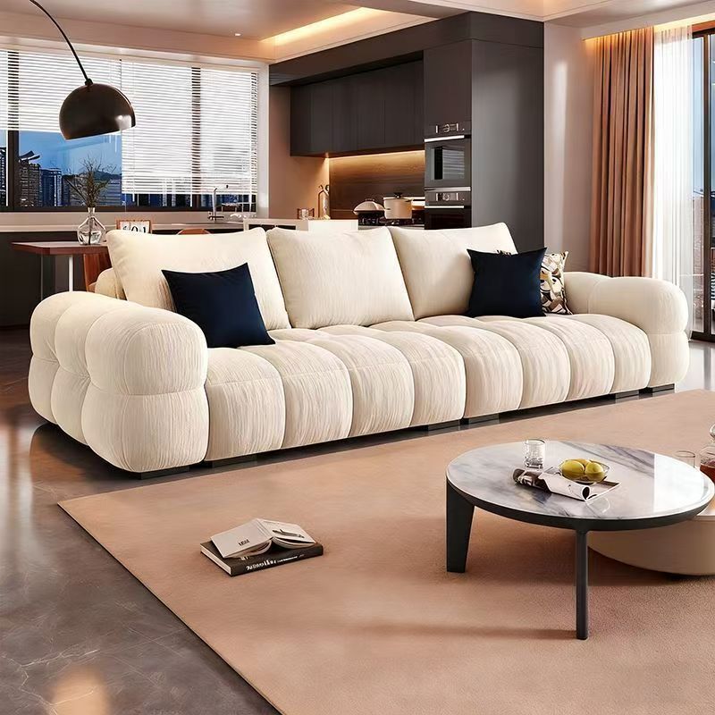 2026 New Living Room Chenille Light Luxury Minimalist Small Apartment Cream-Style Small Sofa Living Room Fabric Sofa