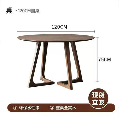 Nordic light luxury solid wood dining table, home leisure balcony small table, Hiroshima chair combination, café reception and negotiation table