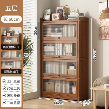 Nanzhu Bookshelf, Floor-standing Storage Rack, Bookcase, Home Living Room Simple Student Storage Cabinet, Storage Cabinet
