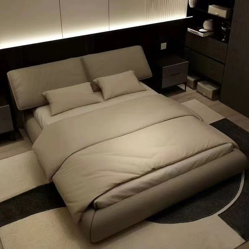 Italian minimalist baxter ear bed light luxury modern minimalist double master bedroom wedding bed large bed ins